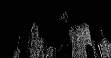 soyut mimari duvar kağıdı tasarımı, dijital konsept arkaplan