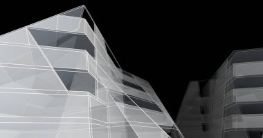 soyut mimari duvar kağıdı tasarımı, dijital konsept arkaplan