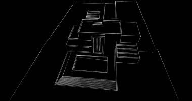 soyut mimari duvar kağıdı tasarımı, dijital konsept arkaplan