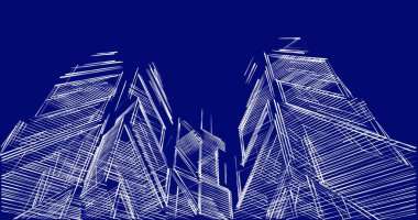 soyut mimari duvar kağıdı tasarımı, dijital konsept arkaplan