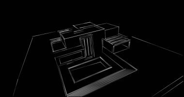soyut mimari duvar kağıdı tasarımı, dijital konsept arkaplan