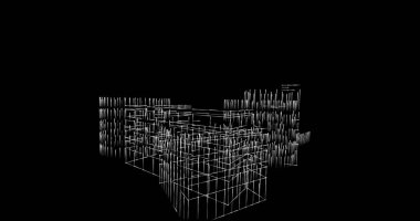 soyut mimari duvar kağıdı tasarımı, dijital konsept arkaplan