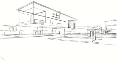 soyut mimari duvar kağıdı tasarımı, dijital konsept arkaplan