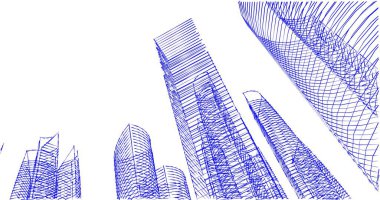 soyut mimari duvar kağıdı tasarımı, dijital konsept arkaplan