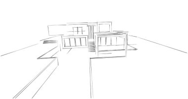 soyut mimari duvar kağıdı tasarımı, dijital konsept arkaplan