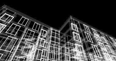 soyut mimari duvar kağıdı tasarımı, dijital konsept arkaplan