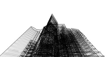 soyut mimari duvar kağıdı tasarımı, dijital konsept arkaplan