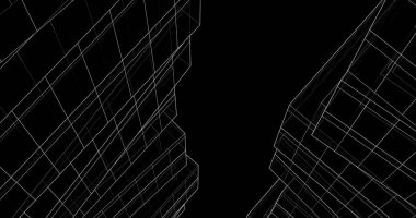 soyut mimari duvar kağıdı tasarımı, dijital konsept arkaplan