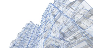 soyut mimari duvar kağıdı tasarımı, dijital konsept arkaplan