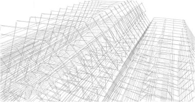 soyut mimari duvar kağıdı tasarımı, dijital konsept arkaplan
