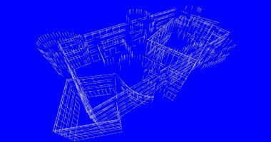 soyut mimari duvar kağıdı tasarımı, dijital konsept arkaplan