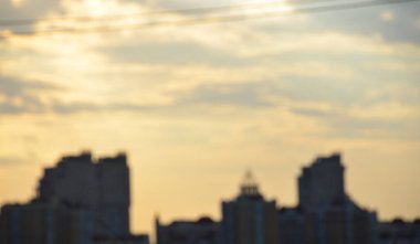 Bulanık şehir. Renkli soyut arkaplan