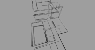 soyut mimari duvar kağıdı tasarımı, dijital konsept arkaplan