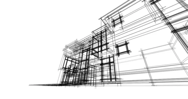 Disegno Astratto Carta Parati Architettonica Sfondo Concetto Digitale — Foto Stock