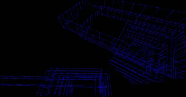 Disegno Astratto Carta Parati Architettonica Sfondo Concetto Digitale — Foto Stock