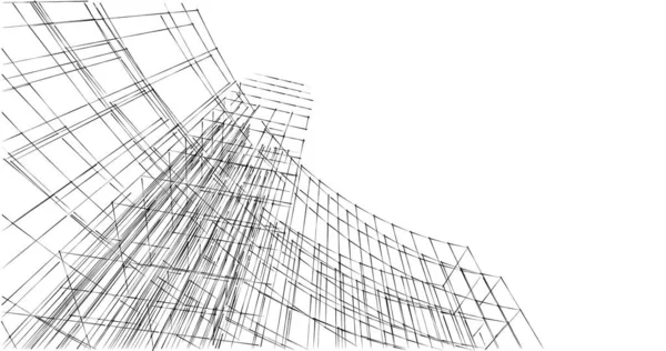 建筑墙纸设计 数字概念背景 — 图库照片