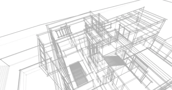 Abstrakcyjny Projekt Tapety Architektonicznej Cyfrowe Tło Koncepcyjne — Zdjęcie stockowe