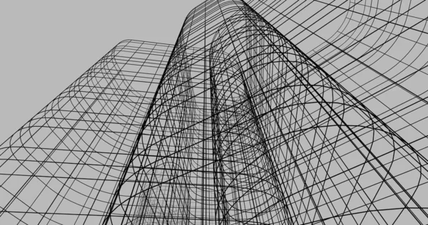 Абстрактный Архитектурный Дизайн Обоев Цифровой Концепт Фон — стоковое фото