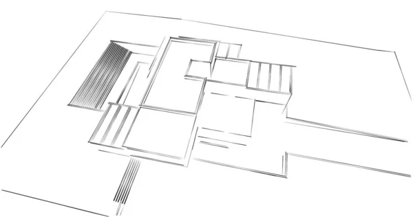 Abstrakcyjny Projekt Tapety Architektonicznej Cyfrowe Tło Koncepcyjne — Zdjęcie stockowe