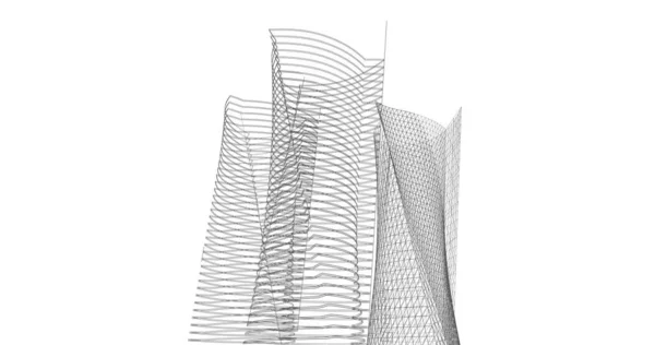 Abstrakcyjny Projekt Tapety Architektonicznej Cyfrowe Tło Koncepcyjne — Zdjęcie stockowe