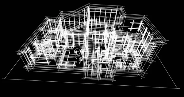 Abstrakcyjny Projekt Tapety Architektonicznej Cyfrowe Tło Koncepcyjne — Zdjęcie stockowe