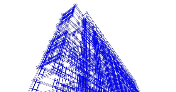 Mimari sanat konseptinde soyut çizgiler, minimum geometrik şekiller. 