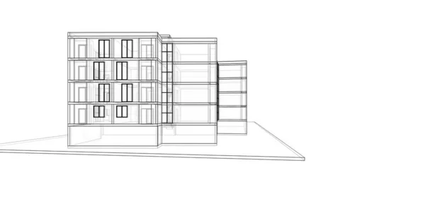 Abstrakcyjny Projekt Tapety Architektonicznej Cyfrowe Tło Koncepcyjne — Zdjęcie stockowe