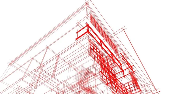 Disegno Astratto Carta Parati Architettonica Sfondo Concetto Digitale — Foto Stock