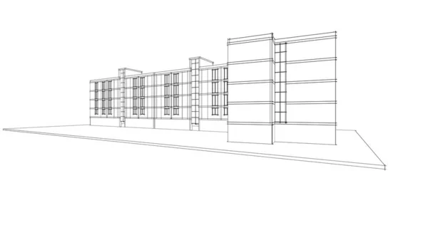 Abstrakcyjny Projekt Tapety Architektonicznej Cyfrowe Tło Koncepcyjne — Zdjęcie stockowe