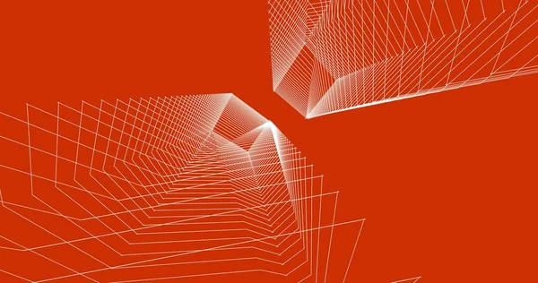 Mimari sanat konseptinde soyut çizgiler, minimum geometrik şekiller. 