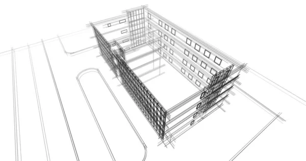 Abstrakcyjny Projekt Tapety Architektonicznej Cyfrowe Tło Koncepcyjne — Zdjęcie stockowe