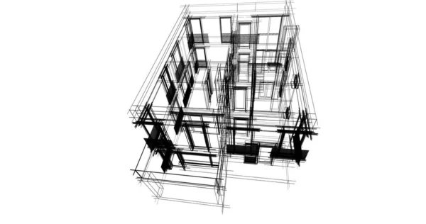 Disegno Astratto Carta Parati Architettonica Sfondo Concetto Digitale — Foto Stock