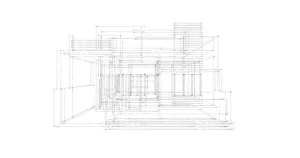 Abstraktní Architektonický Design Tapet Digitální Koncept Pozadí — Stock fotografie