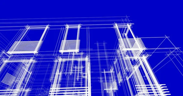 Abstract Architectonisch Behang Ontwerp Digitaal Concept Achtergrond — Stockfoto