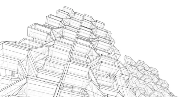 soyut mimari duvar kağıdı tasarımı, dijital konsept arkaplan