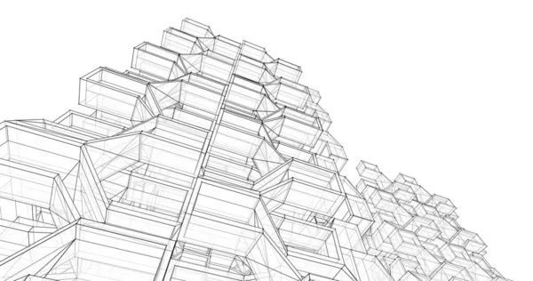 Абстрактный Архитектурный Дизайн Обоев Цифровой Концепт Фон — стоковое фото