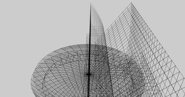 Lignes Dessin Abstraites Dans Concept Art Architectural Formes Géométriques Minimales — Photo