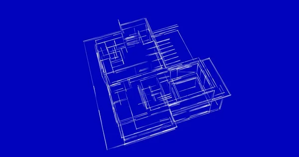 最小限の幾何学的建築物のデザイン — ストック写真