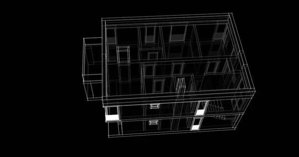 Architektura Budynek Ilustracja Tle — Zdjęcie stockowe