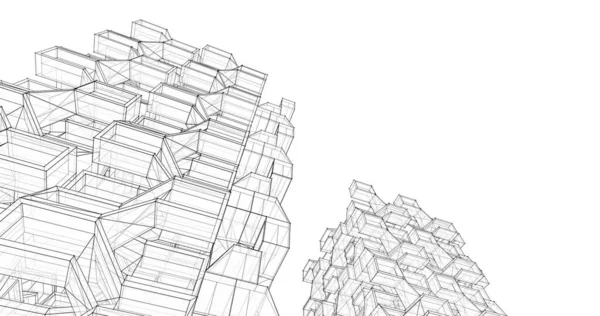 soyut mimari duvar kağıdı tasarımı, dijital konsept arkaplan