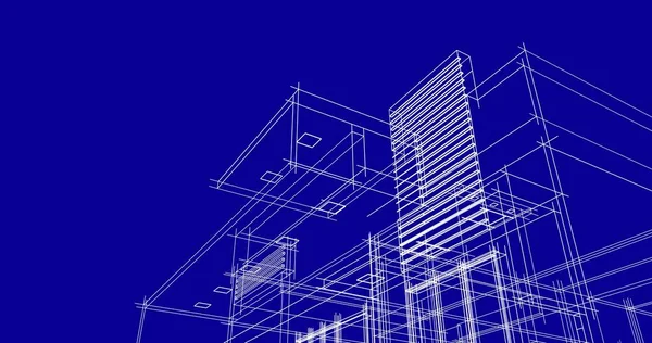 Disegno Astratto Carta Parati Architettonica Sfondo Concetto Digitale — Foto Stock