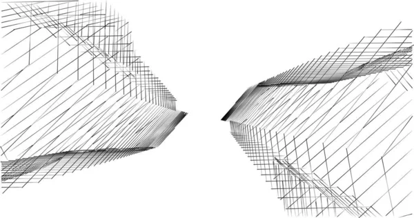 Mimari sanat konseptinde soyut çizgiler, minimum geometrik şekiller. 