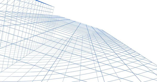 Mimari sanat konseptinde soyut çizgiler, minimum geometrik şekiller. 