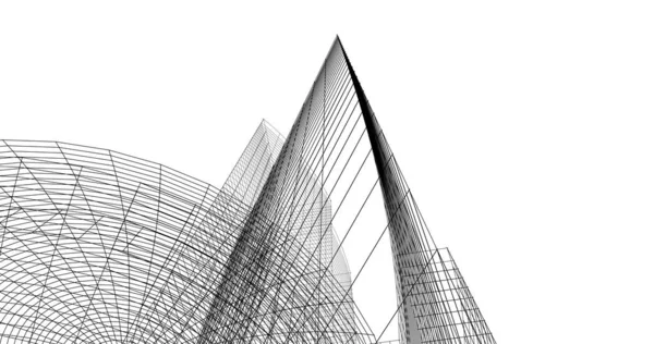 Mimari sanat konseptinde soyut çizgiler, minimum geometrik şekiller. 