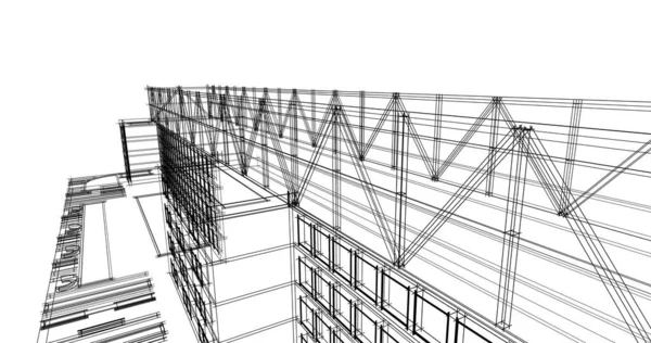 Abstrakcyjny Projekt Tapety Architektonicznej Cyfrowe Tło Koncepcyjne — Zdjęcie stockowe