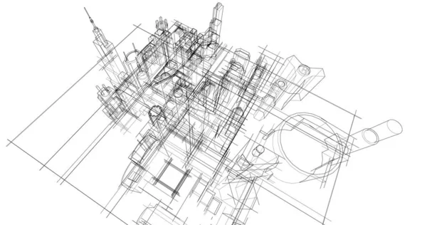 soyut mimari duvar kağıdı tasarımı, dijital konsept arkaplan