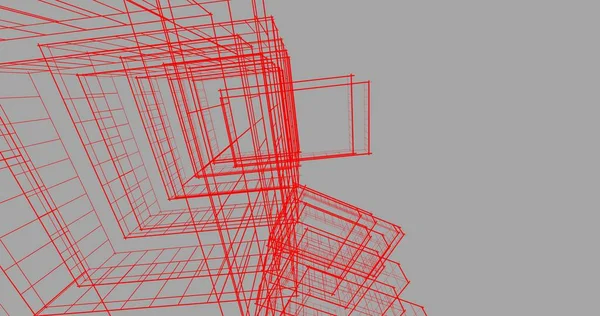 Elvont Építészeti Tapéta Tervezés Digitális Koncepció Háttér — Stock Fotó