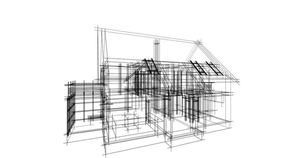 Minimální Geometrický Architektonický Návrh Budov — Stock fotografie