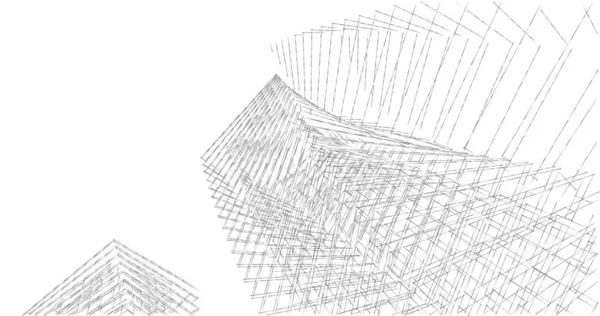 Abstraktní Architektonický Design Tapet Digitální Koncept Pozadí — Stock fotografie