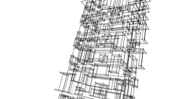 建筑墙纸设计 数字概念背景 — 图库照片